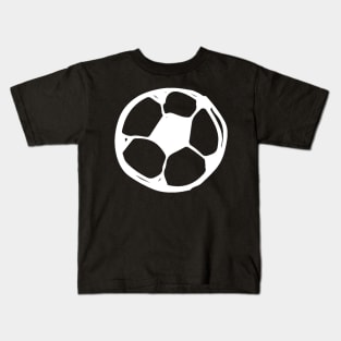 Soccer Ball Doodle Black Kids T-Shirt